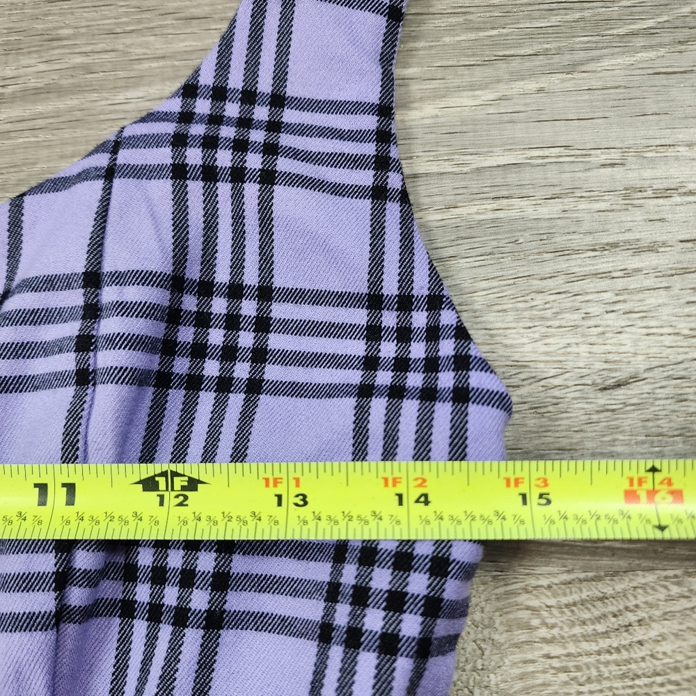 EMPYRE Purple Black Plaid Dress Small - Picture 10 of 16